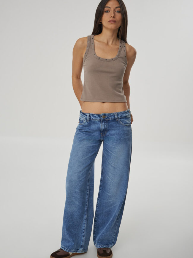 Jean Wide Leg Bourgogne