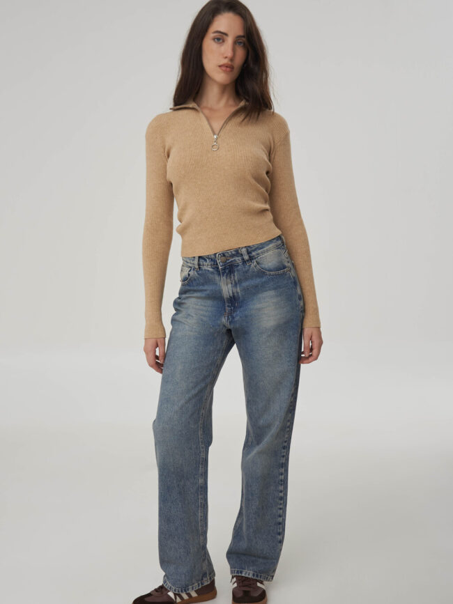 Jean Wide Leg Rouge