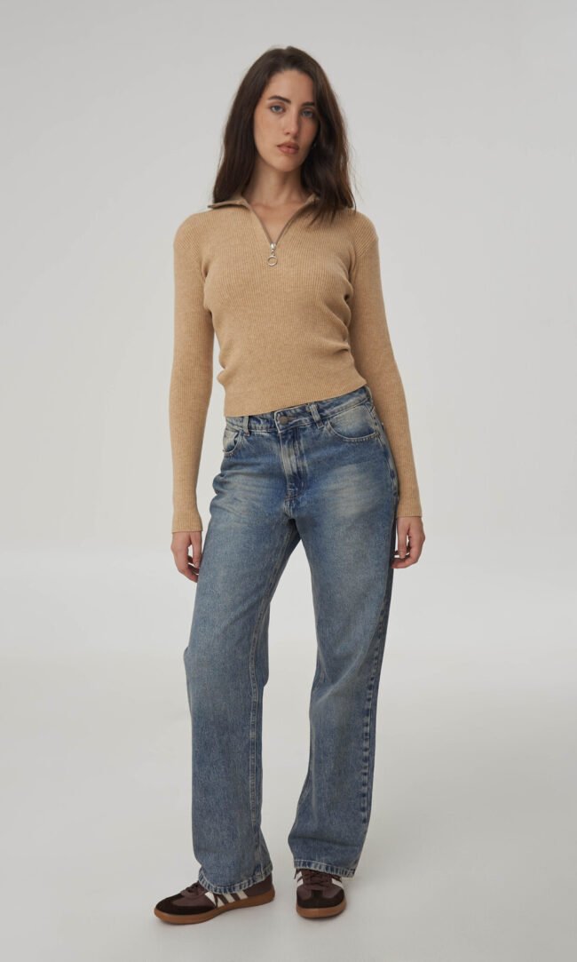 Jean Wide Leg Rouge